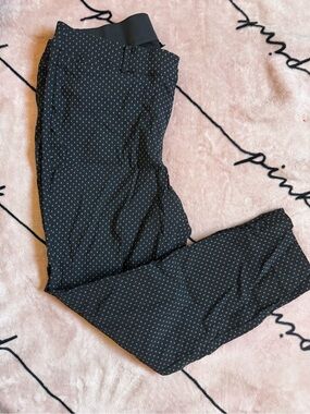 Lane Bryant Black Polka Dot Pull-On Pants